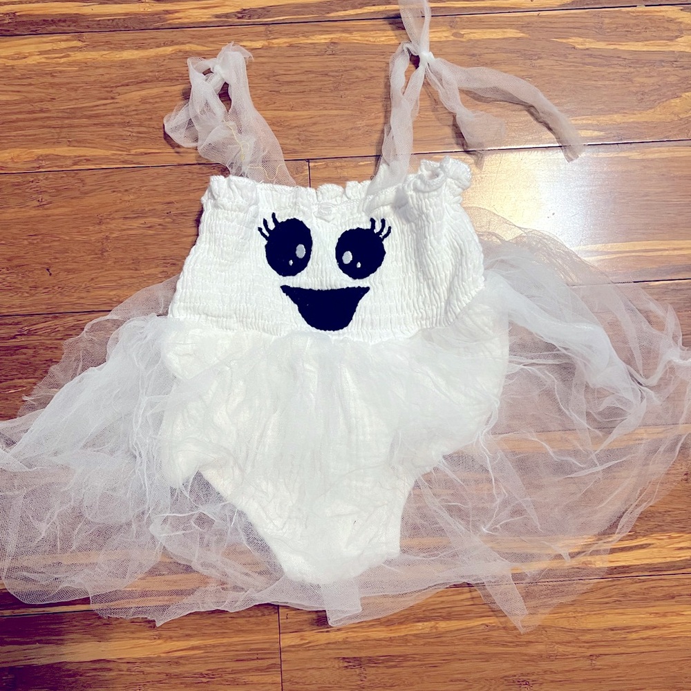 Adorable White Ghost Kids Dress